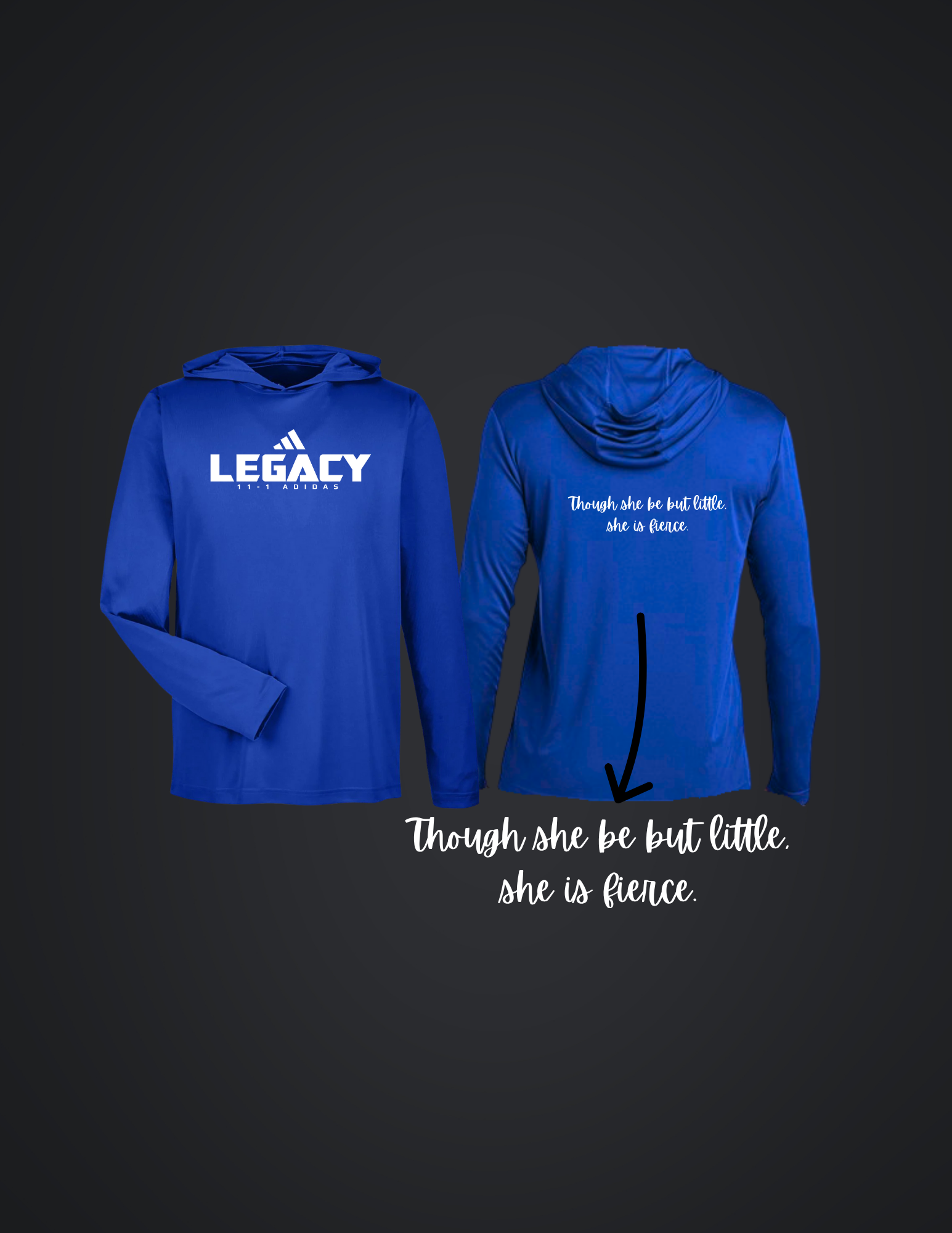 Royal Blue Dry-Fit Hooded Pullover